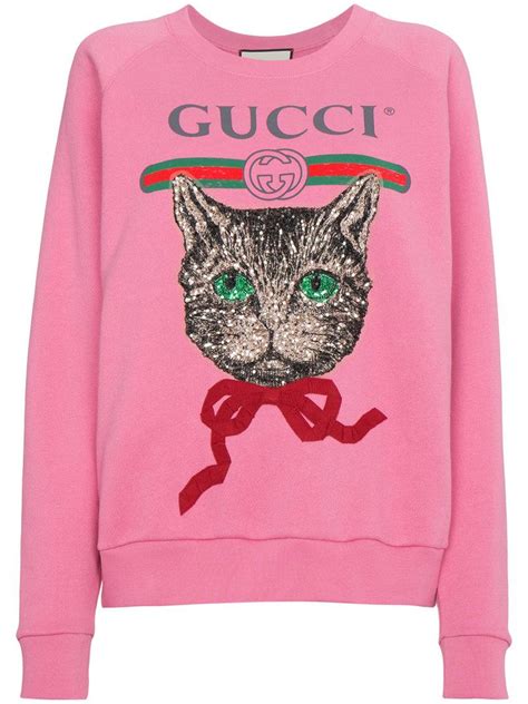 gucci cat hat sweater|gucci pink cat sweatshirt.